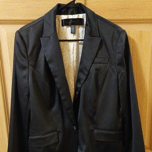 Jet Black Tuxedo Style Women's Blazer by Apostrophe